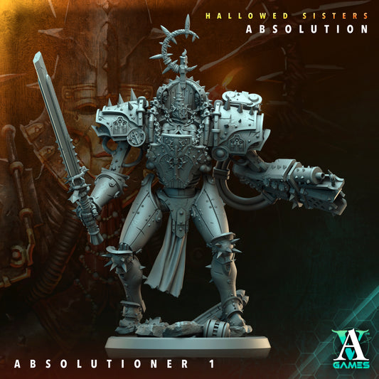 3D Printed Archvillain Games Absolutioner Hallowed Sisters Absolution 28 32mm D&D - 3D Printing Boss