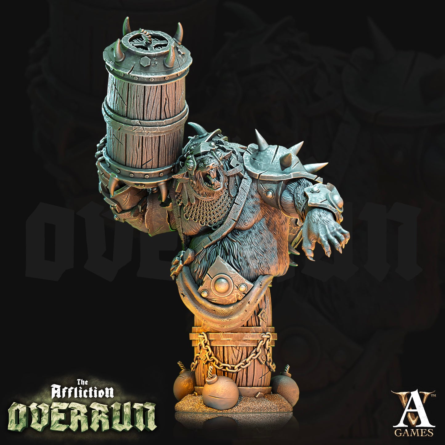 3D Printed Archvillain Games Affliction Overrun - Rat Saboteur Bust 28mm 32mm D&D - 3D Printing Boss