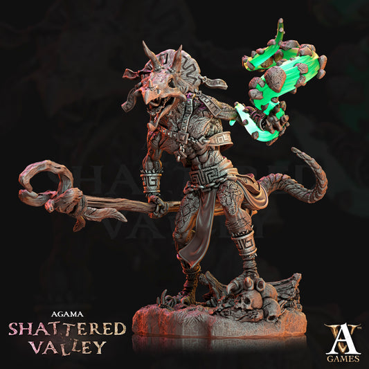 3D Printed Archvillain Games Agama Ajkin Agama Shattered Valley 28 32mm D&D - 3D Printing Boss