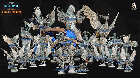 3D Printed Archvillain Games Aratiel the Golden Bust Astral Court Order of the Gryphon 28 32mm D&D - 3D Printing Boss