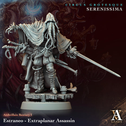 3D Printed Archvillain Games Archvillain Bestiary Vol. I Estraneo - Extraplanar Assasin 28 32mm D&D - 3D Printing Boss