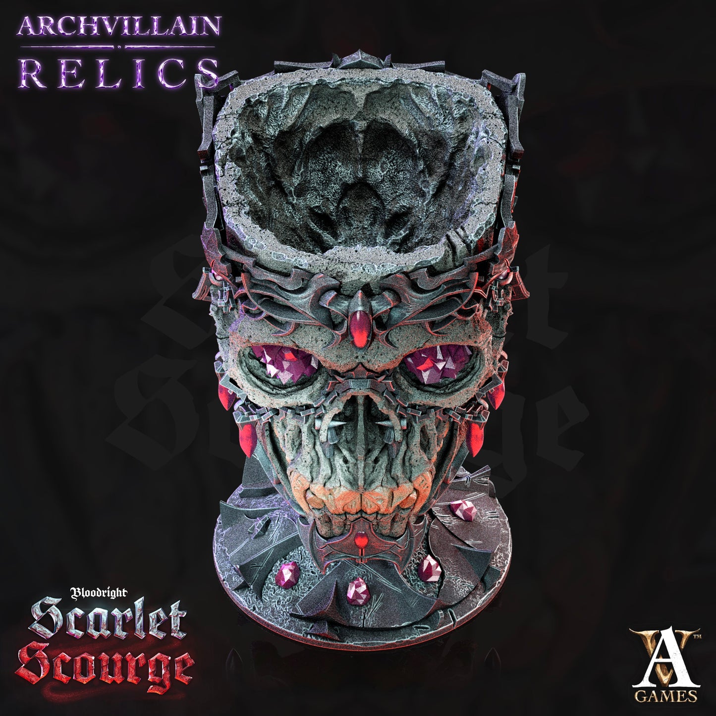 3D Printed Archvillain Games Archvillain Relics - Vampire Elder Skull 28mm 32mm D&D - 3D Printing Boss