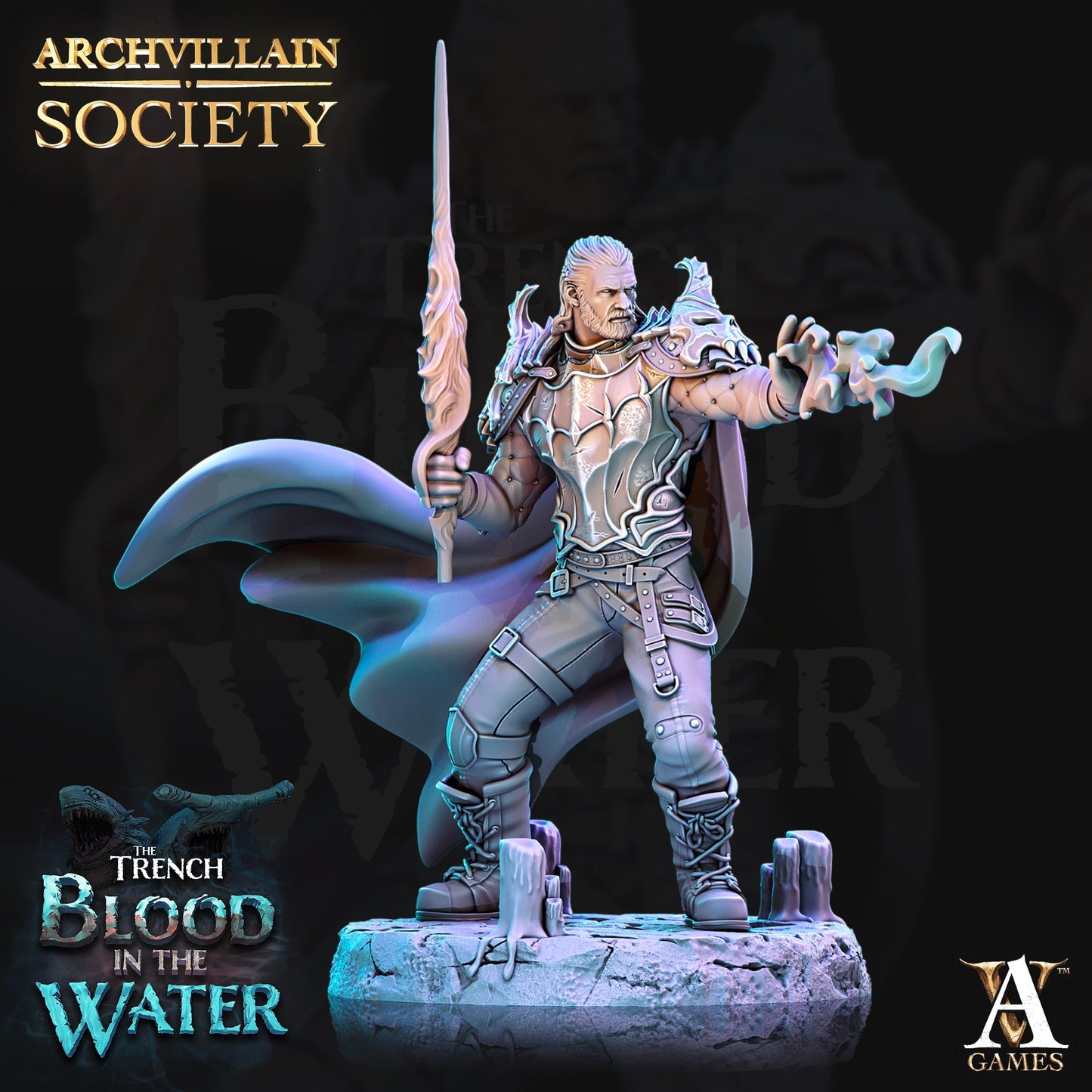 3D Printed Archvillain Games Archvillain Society Vol. VIIΙ Vale Stormwind 28 32mm D&D - 3D Printing Boss