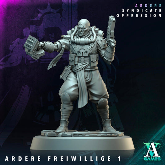 3D Printed Archvillain Games Ardere Freiwillige Ardere - Syndicate Oppression 28 32mm D&D - 3D Printing Boss