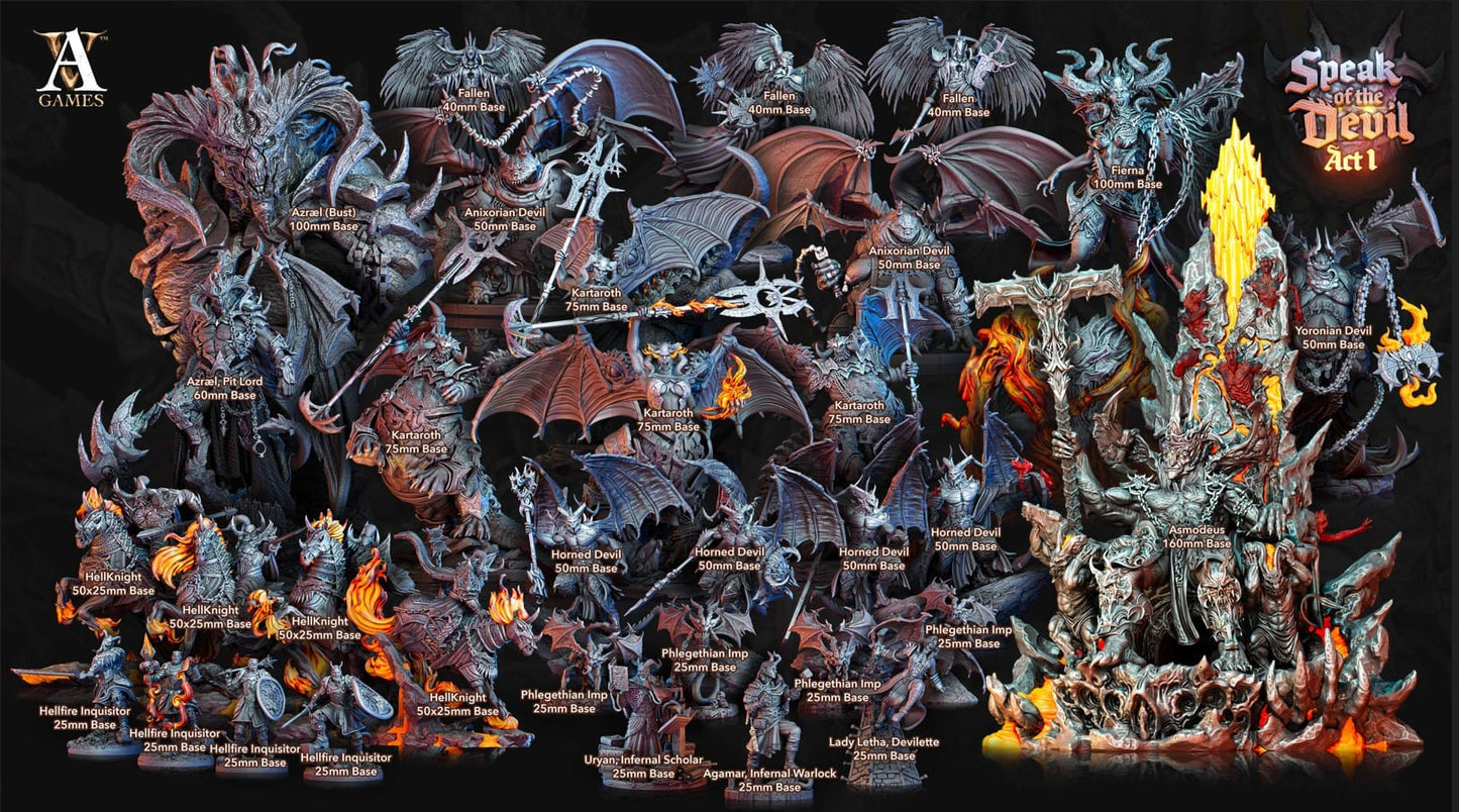 3D Printed Archvillain Games Asmodeus Speak of the Devil Act I 28 32mm D&D - 3D Printing Boss