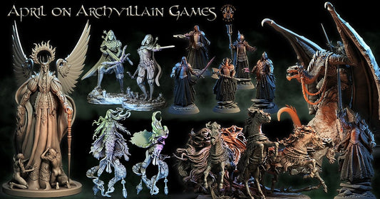 3D Printed Archvillain Games Baron's Horses The Sorrowsown 28 32mm D&D - 3D Printing Boss