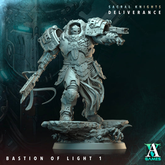 3D Printed Archvillain Games Bastion of Light Sacral Knights Deliverance 28 32mm D&D - 3D Printing Boss