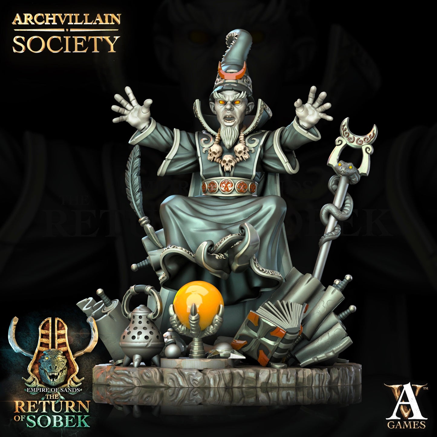 3D Printed Archvillain Games Calyphar Tzunph Society Vol. XXIV 28 32mm D&D - 3D Printing Boss