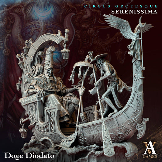 3D Printed Archvillain Games Circus Grotesque - Serenissima Doge Diodato 28 32mm D&D - 3D Printing Boss