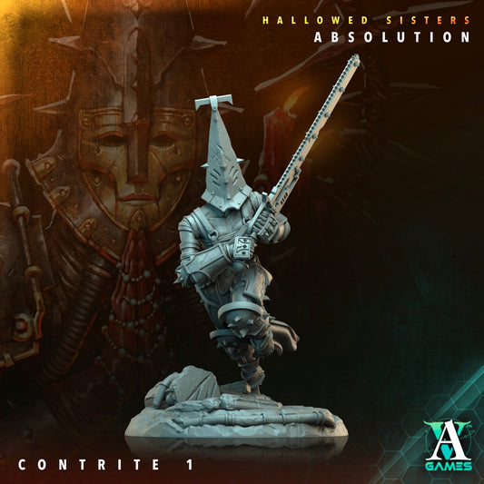 3D Printed Archvillain Games Contrite Hallowed Sisters Absolution 28 32mm D&D - 3D Printing Boss