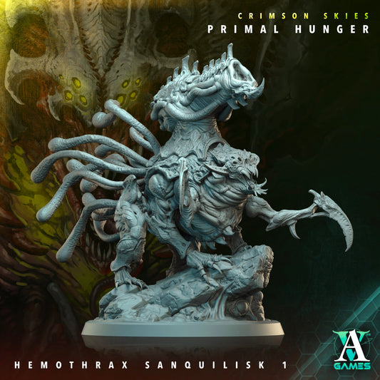 3D Printed Archvillain Games Crimson Skies Primal Hunger - Hemothrax-Sanquilisk 28mm 32mm D&D - 3D Printing Boss