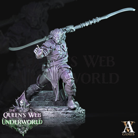 3D Printed Archvillain Games Dark Elves Melee The Queen's Web Underworld 28 32mm D&D - 3D Printing Boss