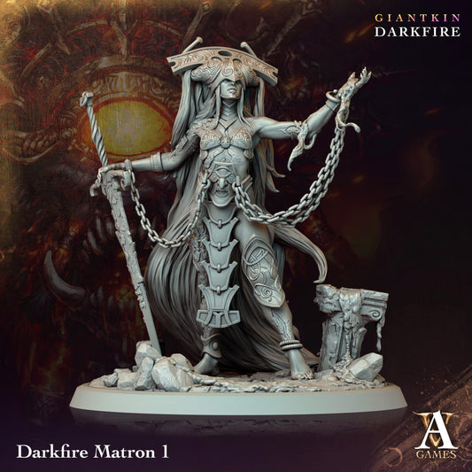 3D Printed Archvillain Games Darkfire Matron Giantkin Darkfire Archvillain Society Vol. XXXIV 28 32mm D&D - 3D Printing Boss