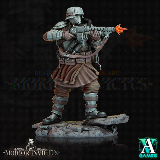 3D Printed Archvillain Games Deadmen Brigade - Morior Invictus Morior Shocktrooper 28 32mm D&D - 3D Printing Boss