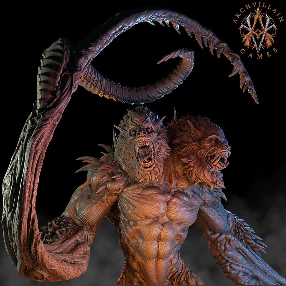 3D Printed Archvillain Games Demogorgon Legendary Magma Lords 28 32mm D&D - 3D Printing Boss