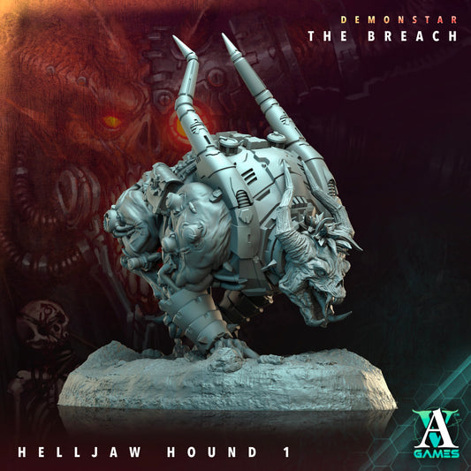 3D Printed Archvillain Games Demonstar The Breach - Helljaw Hound 28mm 32mm D&D - 3D Printing Boss