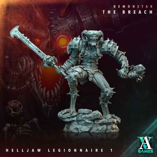 3D Printed Archvillain Games Demonstar The Breach - Helljaw Legionnaire 28mm 32mm D&D - 3D Printing Boss
