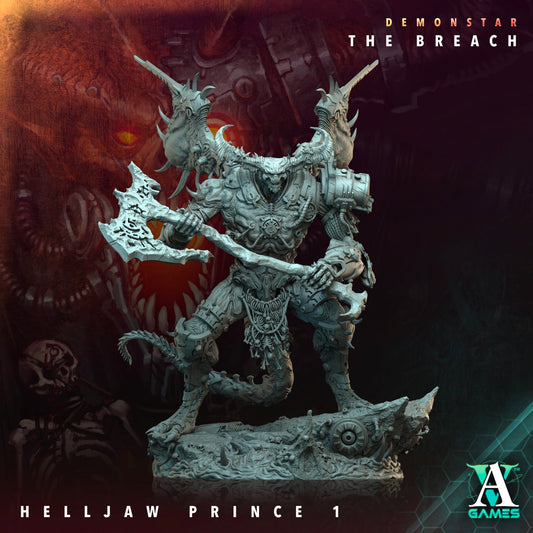 3D Printed Archvillain Games Demonstar The Breach - Helljaw Prince 28mm 32mm D&D - 3D Printing Boss