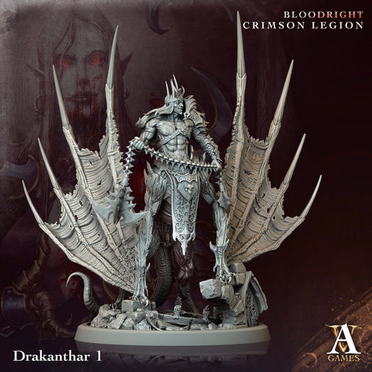 3D Printed Archvillain Games Drakanthar Bloodright - Crimson Legion 28 32mm D&D - 3D Printing Boss