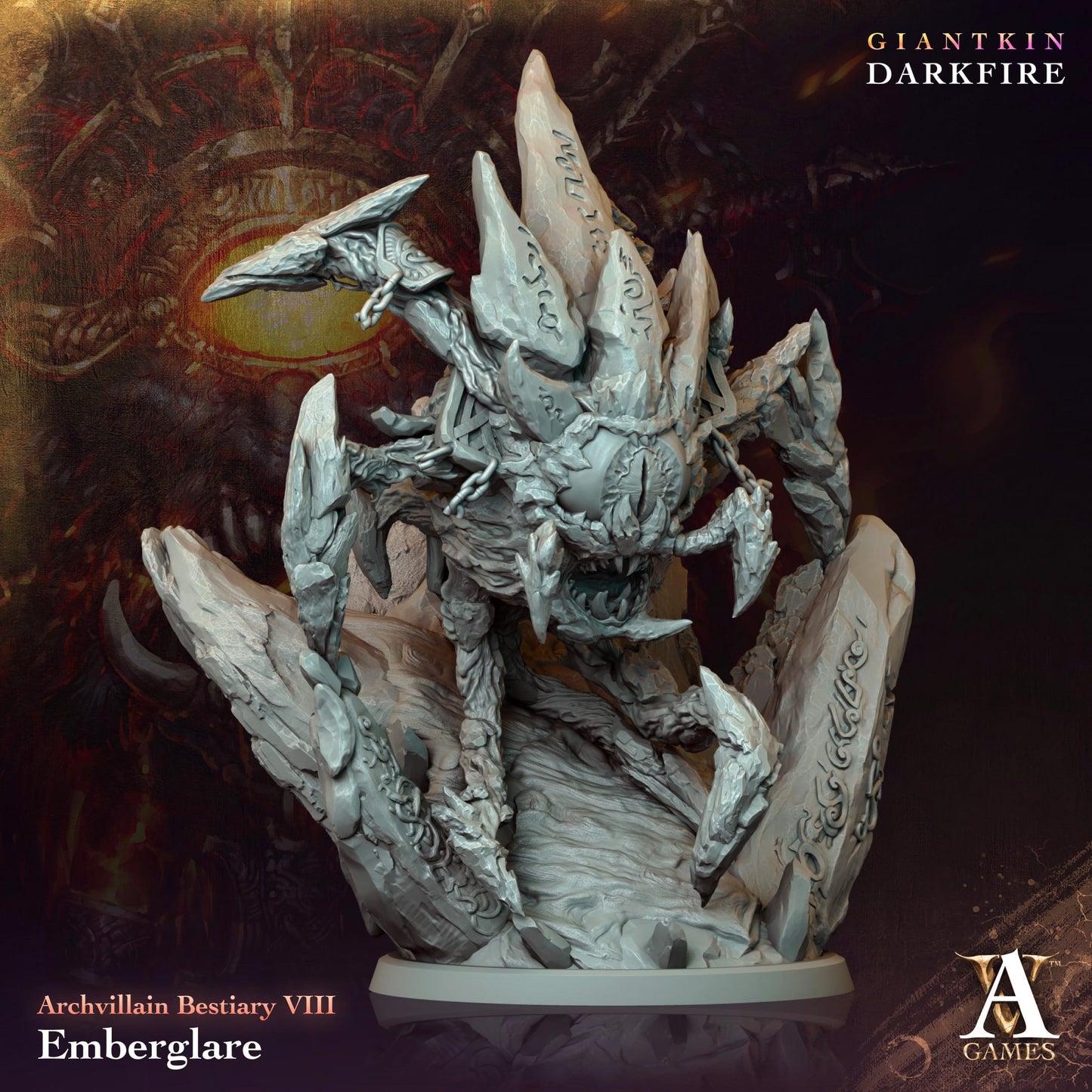 3D Printed Archvillain Games Emberglare Archvillain Bestiary Vol. VIII 28 32mm D&D - 3D Printing Boss
