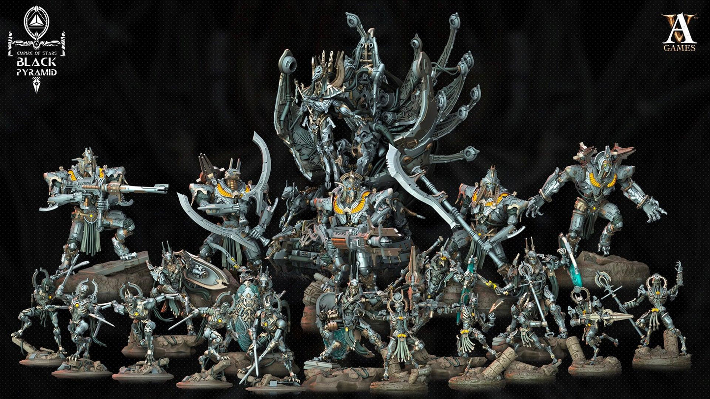 3D Printed Archvillain Games Empire of Stars - Black Pyramid Keteph Knumhar 28 32mm D&D - 3D Printing Boss