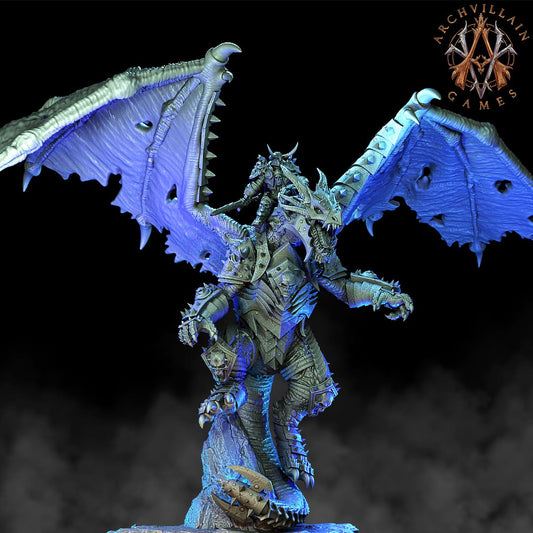 3D Printed Archvillain Games Erevos the Death Dragon The Deathknight Order 28 32mm D&D - 3D Printing Boss