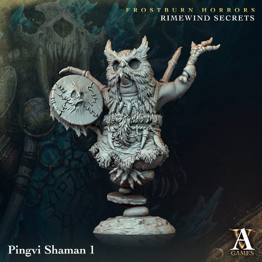 3D Printed Archvillain Games Frostburn Horrors Rimewind Secrets - Pingvi Shaman 28mm 32mm D&D - 3D Printing Boss