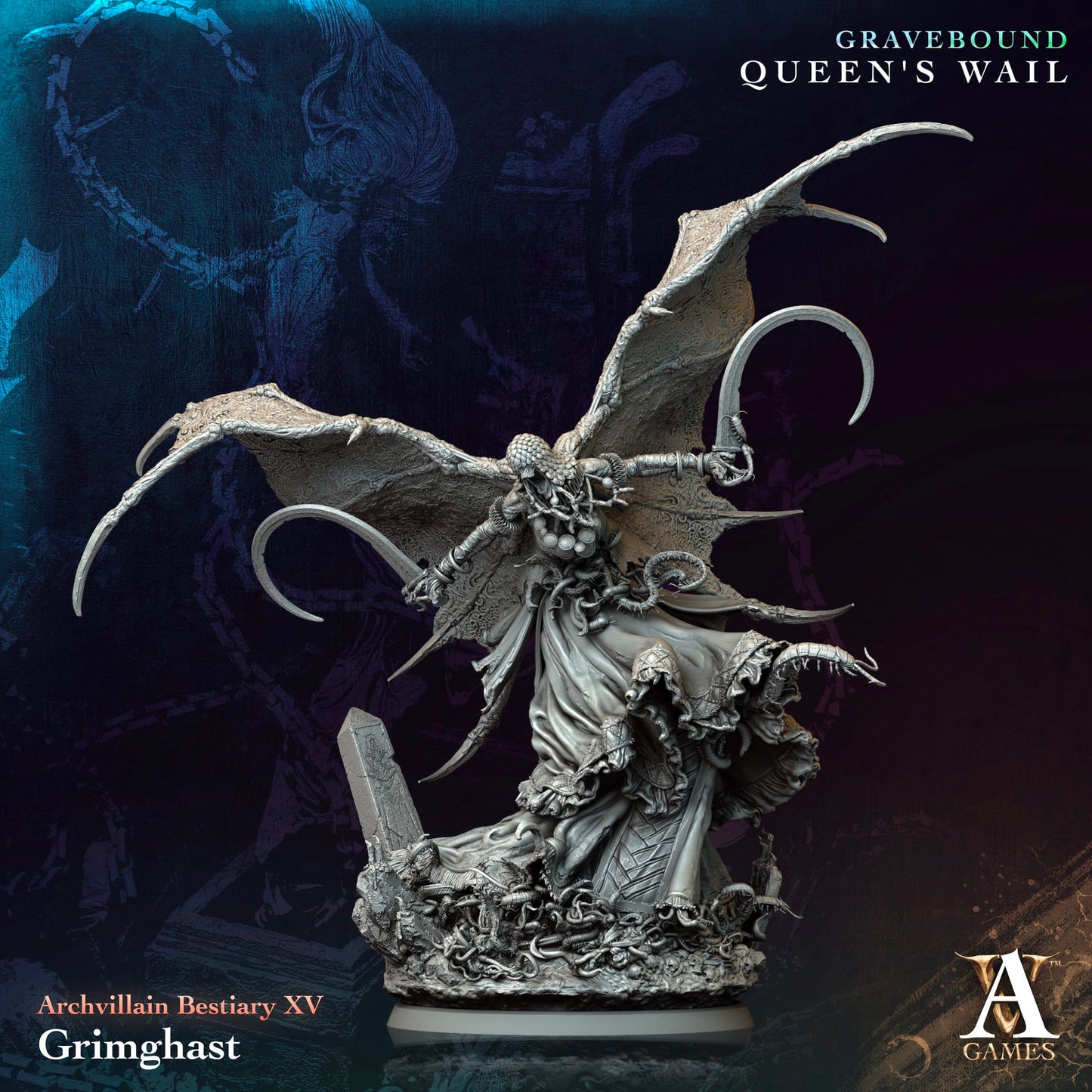 3D Printed Archvillain Games Grimghast Archvillain Bestiary Vol. ΧV 28 32mm D&D - 3D Printing Boss