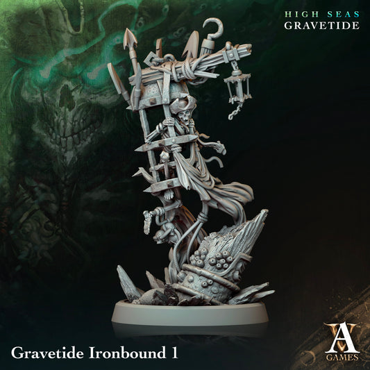 3D Printed Archvillain Games High Seas - Gravetide Gravetide Ironbound 28 32mm D&D - 3D Printing Boss