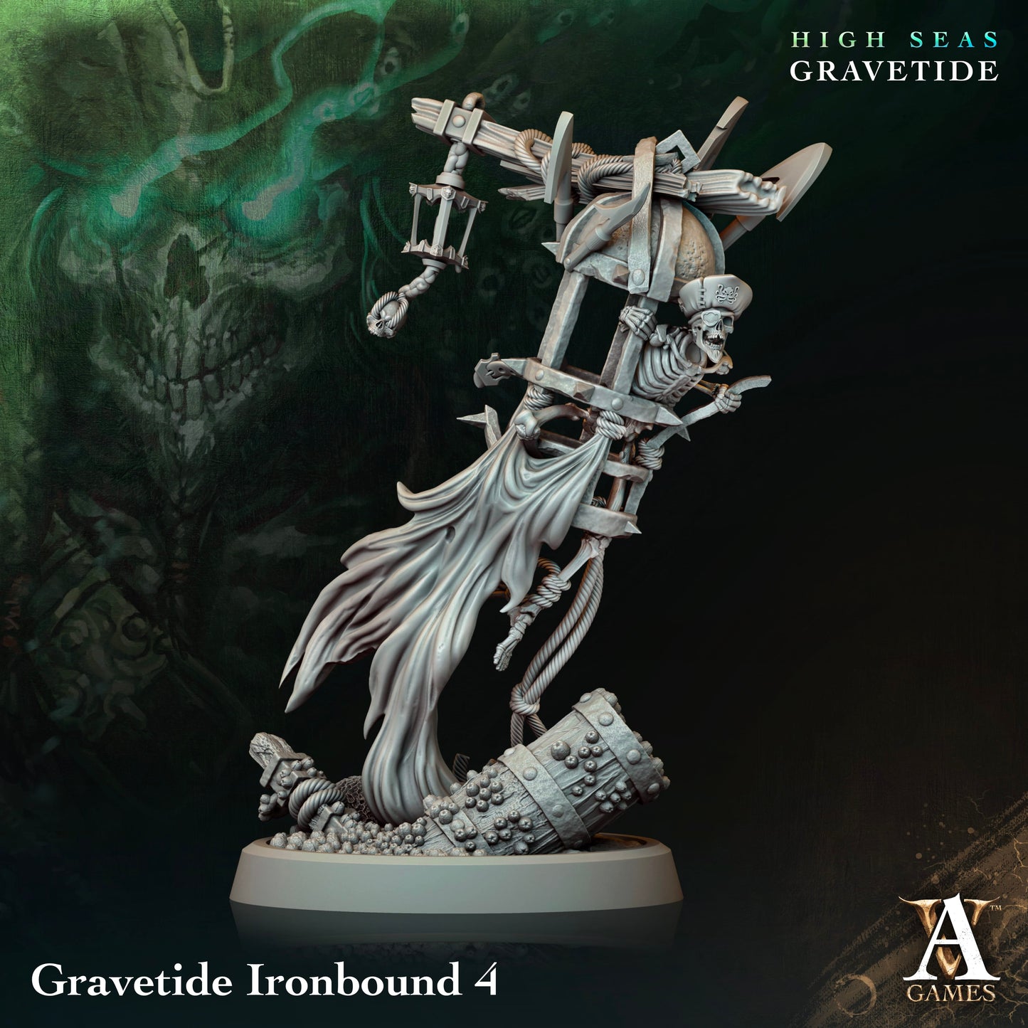 3D Printed Archvillain Games High Seas - Gravetide Gravetide Ironbound 28 32mm D&D - 3D Printing Boss