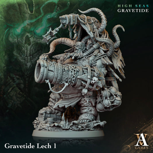 3D Printed Archvillain Games High Seas - Gravetide Gravetide Lech 28 32mm D&D - 3D Printing Boss