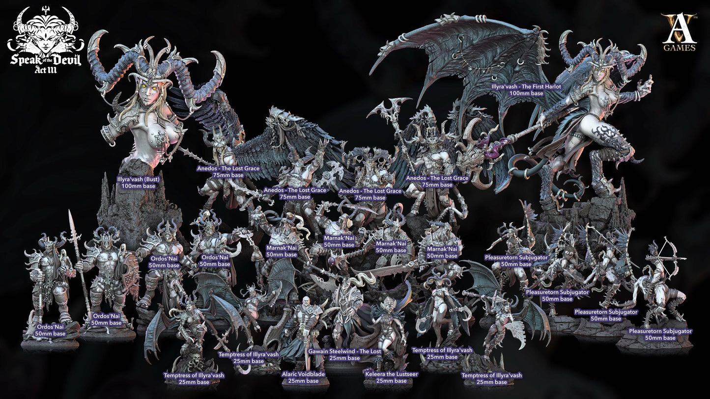 3D Printed Archvillain Games Illyra'Vash The First Harlot Speak of the Devil Vol. III 28 32mm D&D - 3D Printing Boss