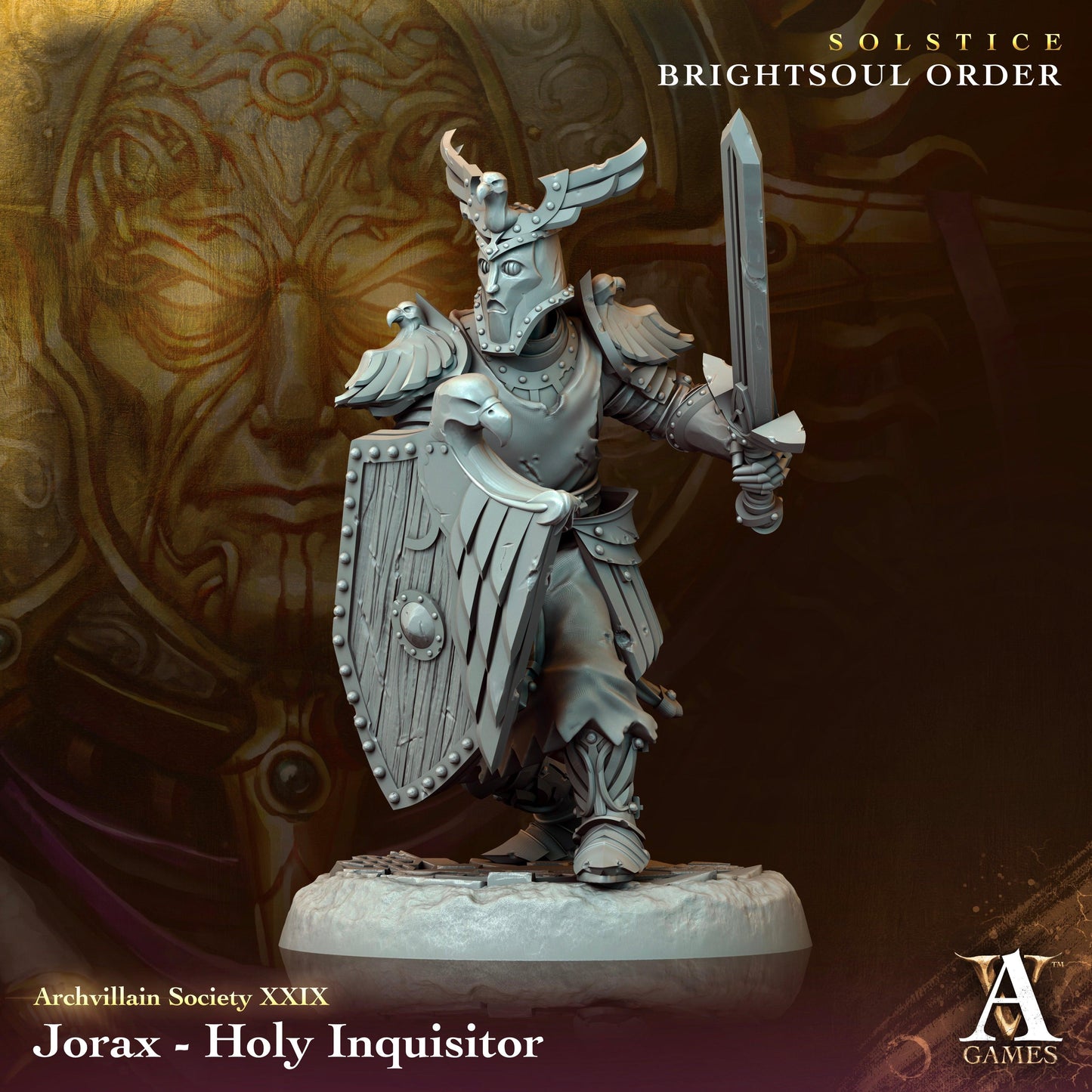 3D Printed Archvillain Games Jorax - Holy Inquisitor Archvillain Society Vol. XXIX 28 32mm D&D - 3D Printing Boss