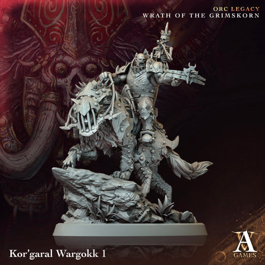 3D Printed Archvillain Games Kor garal Wargokk Orc Legacy Wrath of the Grimskorn 28 32mm D&D - 3D Printing Boss