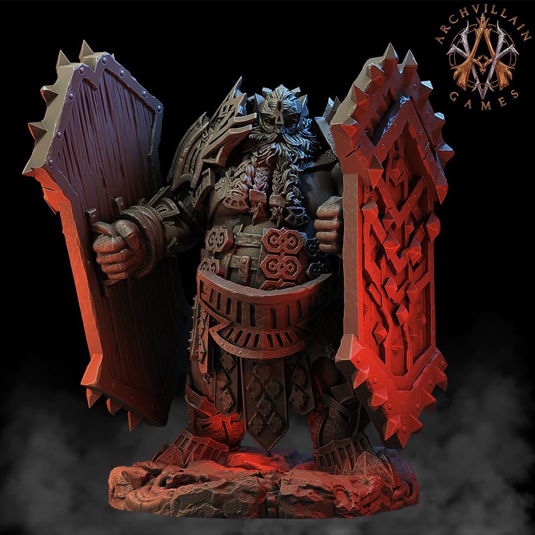 3D Printed Archvillain Games Magma Lords - Fire Giant Juggernaut 28mm 32mm D&D - 3D Printing Boss