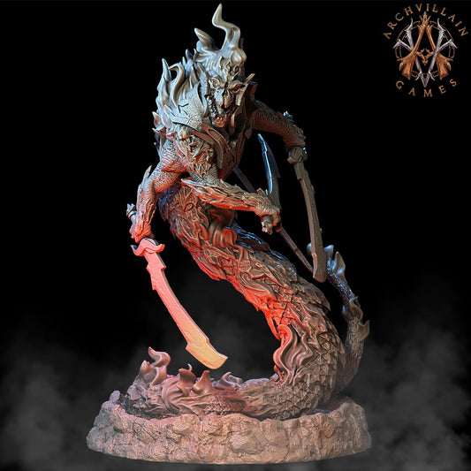 3D Printed Archvillain Games Magma Lords - Salamander Lords 28mm 32mm D&D - 3D Printing Boss