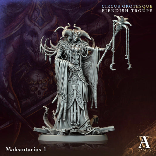 3D Printed Archvillain Games Malcantarius Circus Grotesque Fiendish Troupe 28 32mm D&D - 3D Printing Boss