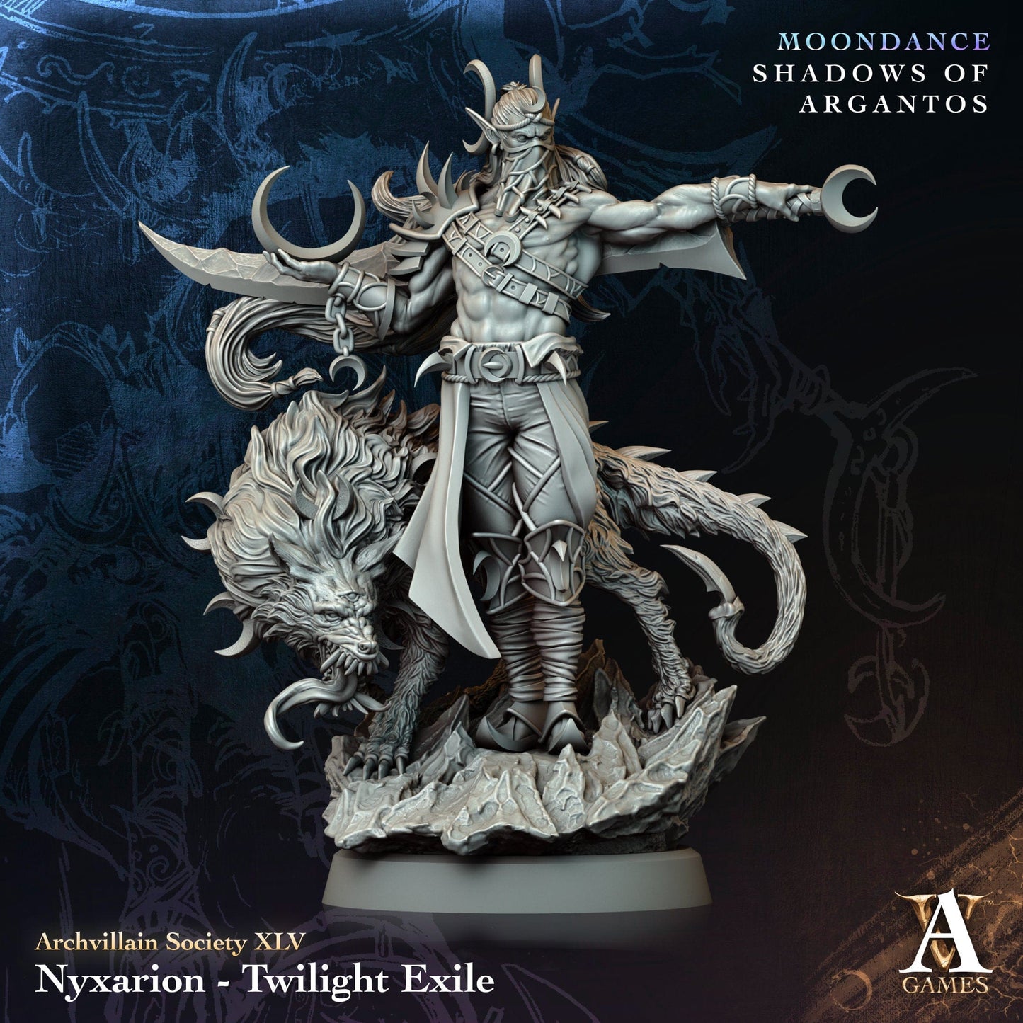 3D Printed Archvillain Games Nyxarion Twilight Exile Archvillain Society Vol ΧIX 28 32mm D&D - 3D Printing Boss