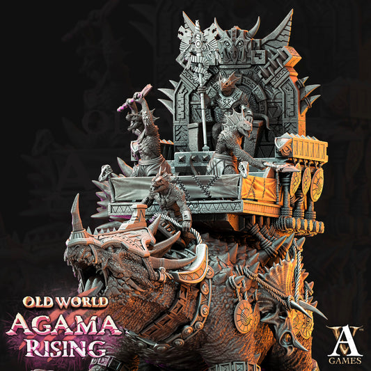 3D Printed Archvillain Games Old World Agama Rising - Titanoceratus Warband 28mm 32mm D&D - 3D Printing Boss
