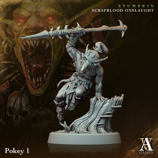 3D Printed Archvillain Games Pokeys Stumpkin Scrapblood Onslaught 28 32mm D&D - 3D Printing Boss