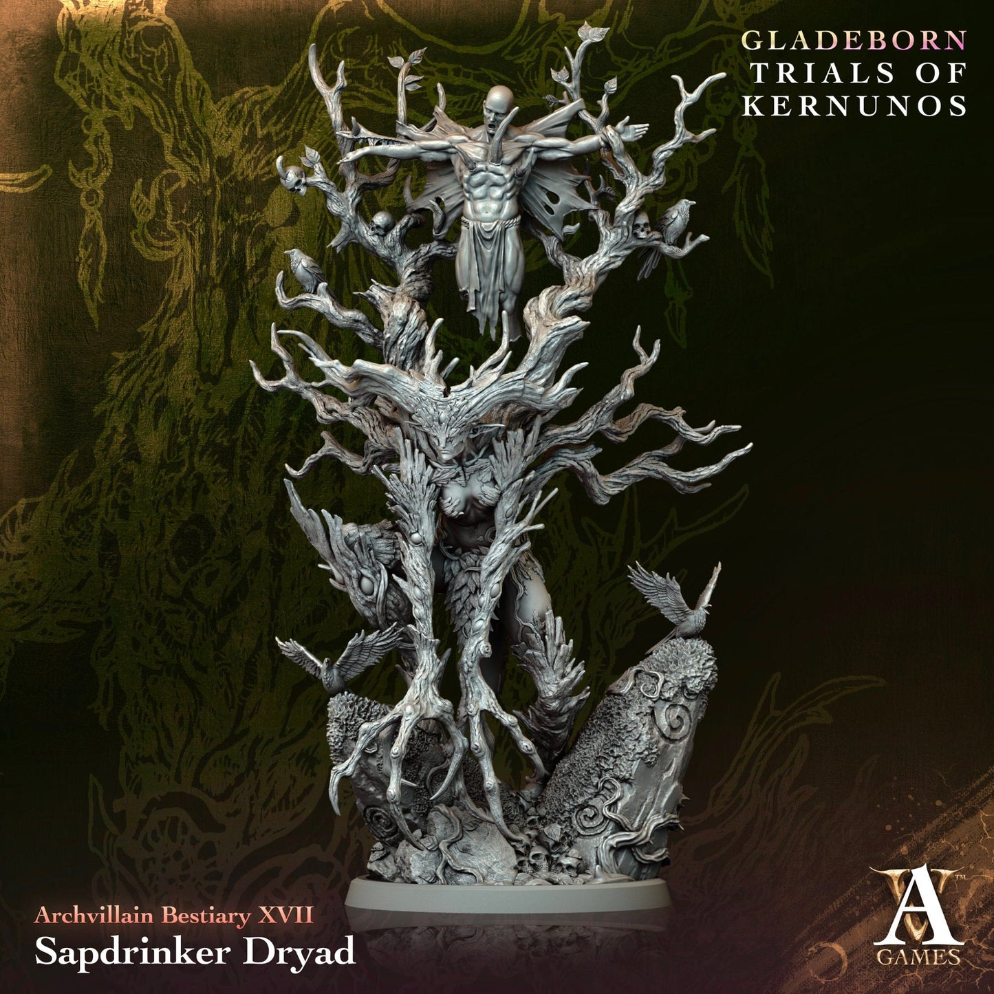 3D Printed Archvillain Games Sapdrinker Dryad Bestiary Vol. XVII 28 32mm D&D - 3D Printing Boss