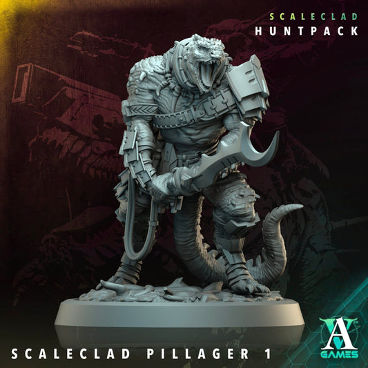 3D Printed Archvillain Games Scaleclad Pillager Scaleclad Huntpack 28 32mm D&D - 3D Printing Boss