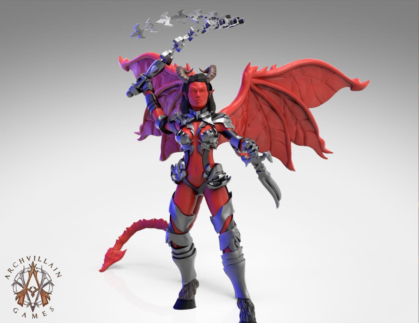 3D Printed Archvillain Games Succubus - Succubi Mistresses of Despair 28mm 32mm D&D - 3D Printing Boss