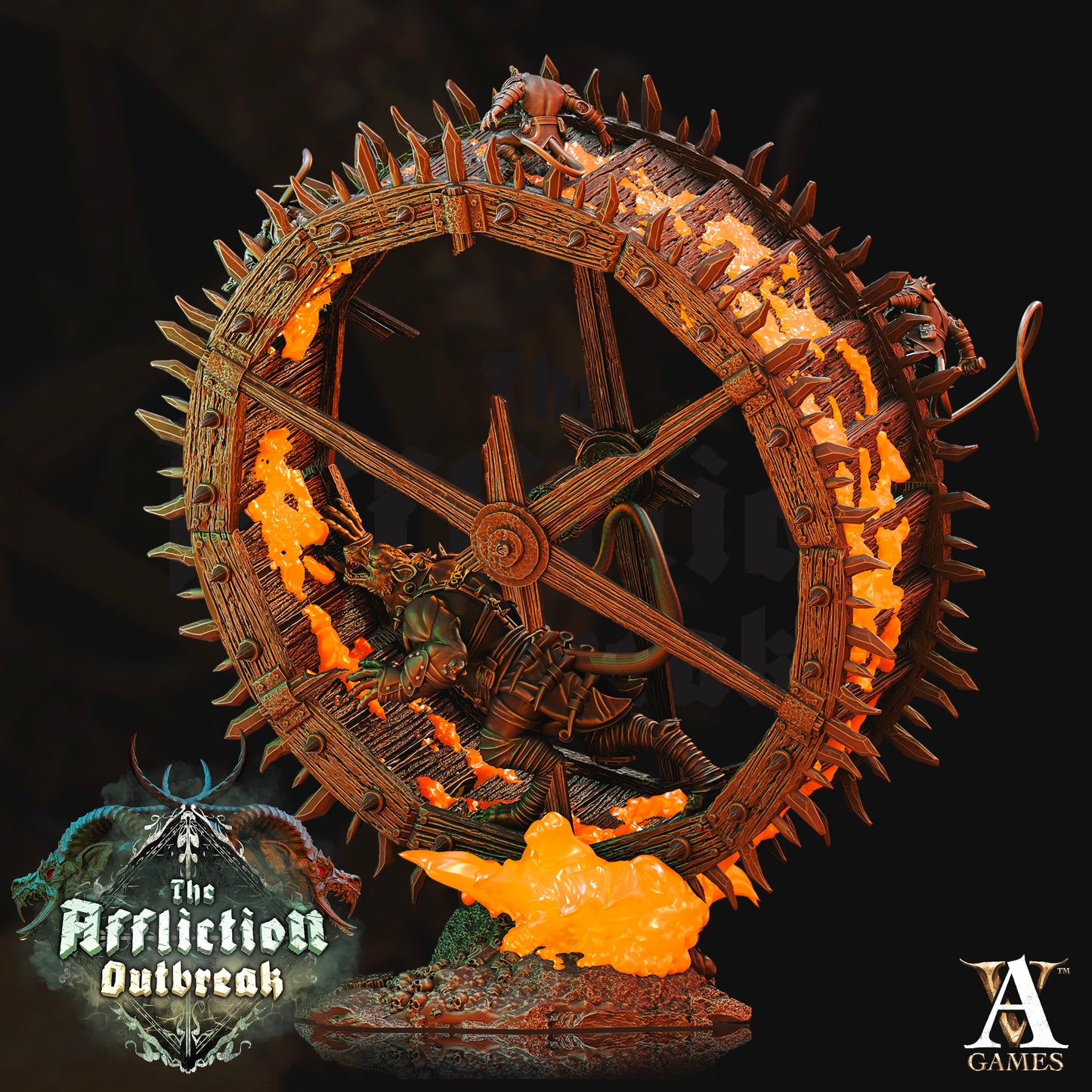 3D Printed Archvillain Games The Affliction Outbreak - The Wheel 28mm 32mm D&D - 3D Printing Boss