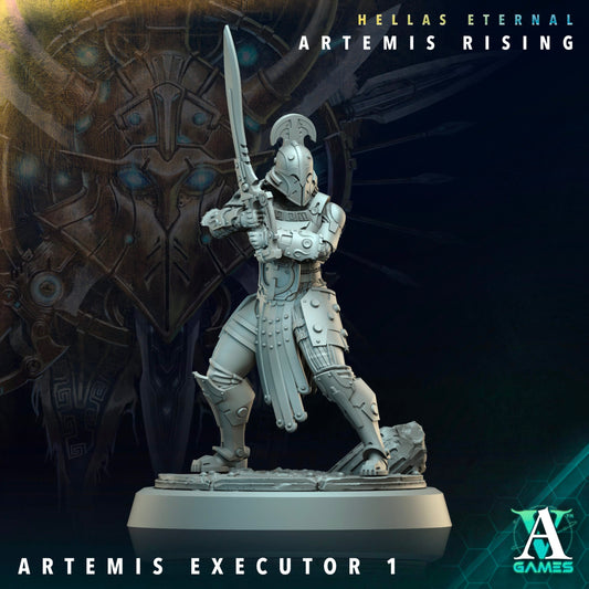 3D Printed Archvillain Games The First Vestal Artemis Hunters Executors Hellas Eternal Artemis Rising 28 32mm D&D - 3D Printing Boss