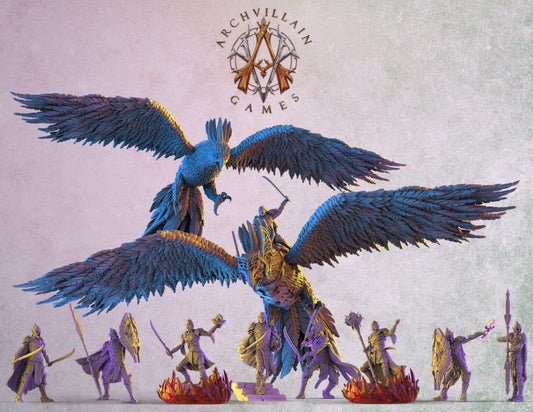 3D Printed Archvillain Games The Sun Elves of Sol Sylvaine - Bloodliege 28mm 32mm D&D - 3D Printing Boss