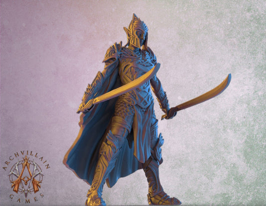 3D Printed Archvillain Games The Sun Elves of Sol Sylvaine Elven Footmen 28 32mm D&D - 3D Printing Boss