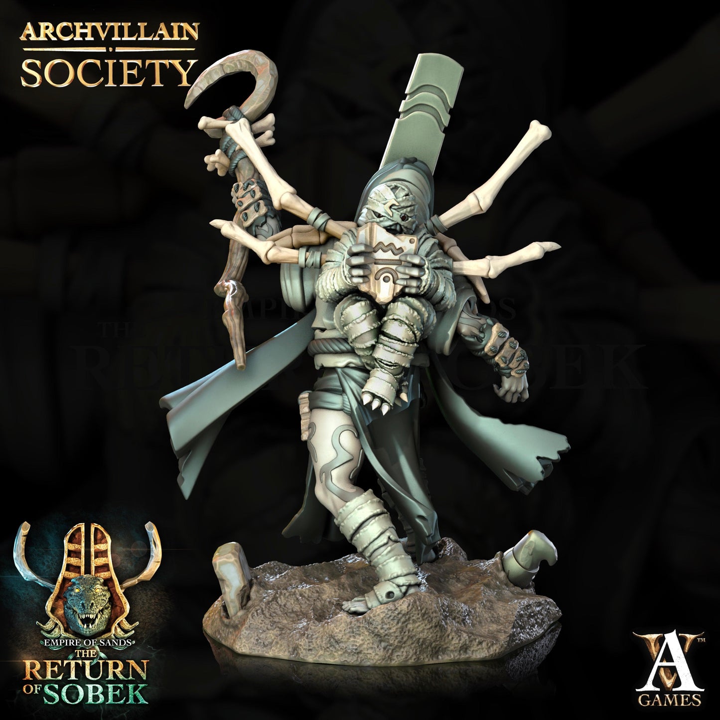 3D Printed Archvillain Games Tjaty - Shaman of the Black River Society Vol. XXIV 28 32mm D&D - 3D Printing Boss