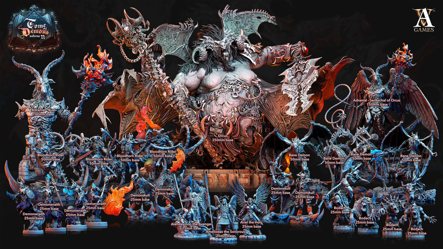 3D Printed Archvillain Games Tome of Demons Vol. II Adramal - Seneschal of Orcus 28mm 32mm D&D - 3D Printing Boss
