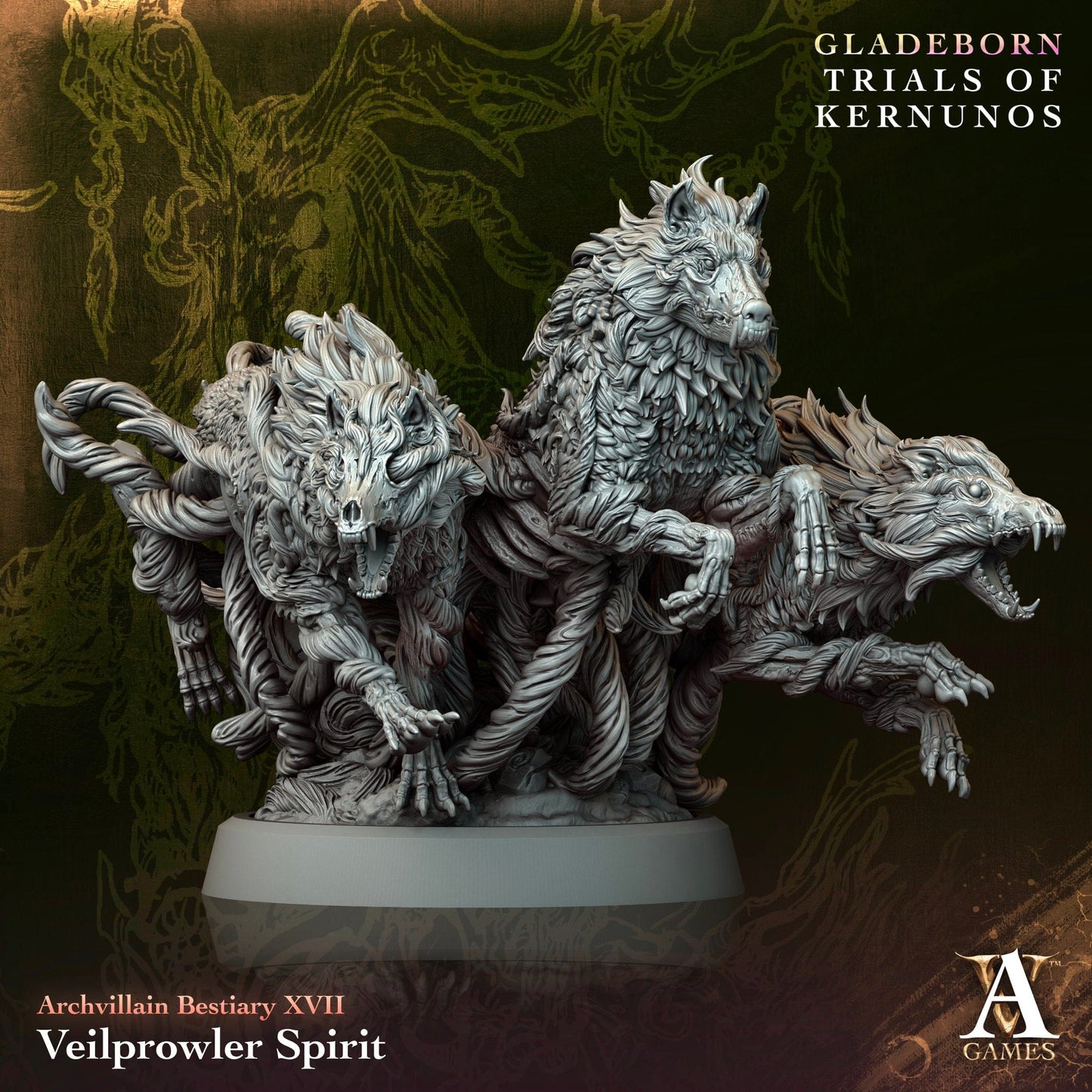 3D Printed Archvillain Games Veilprowler Spirit Bestiary Vol. XVII 28 32mm D&D - 3D Printing Boss